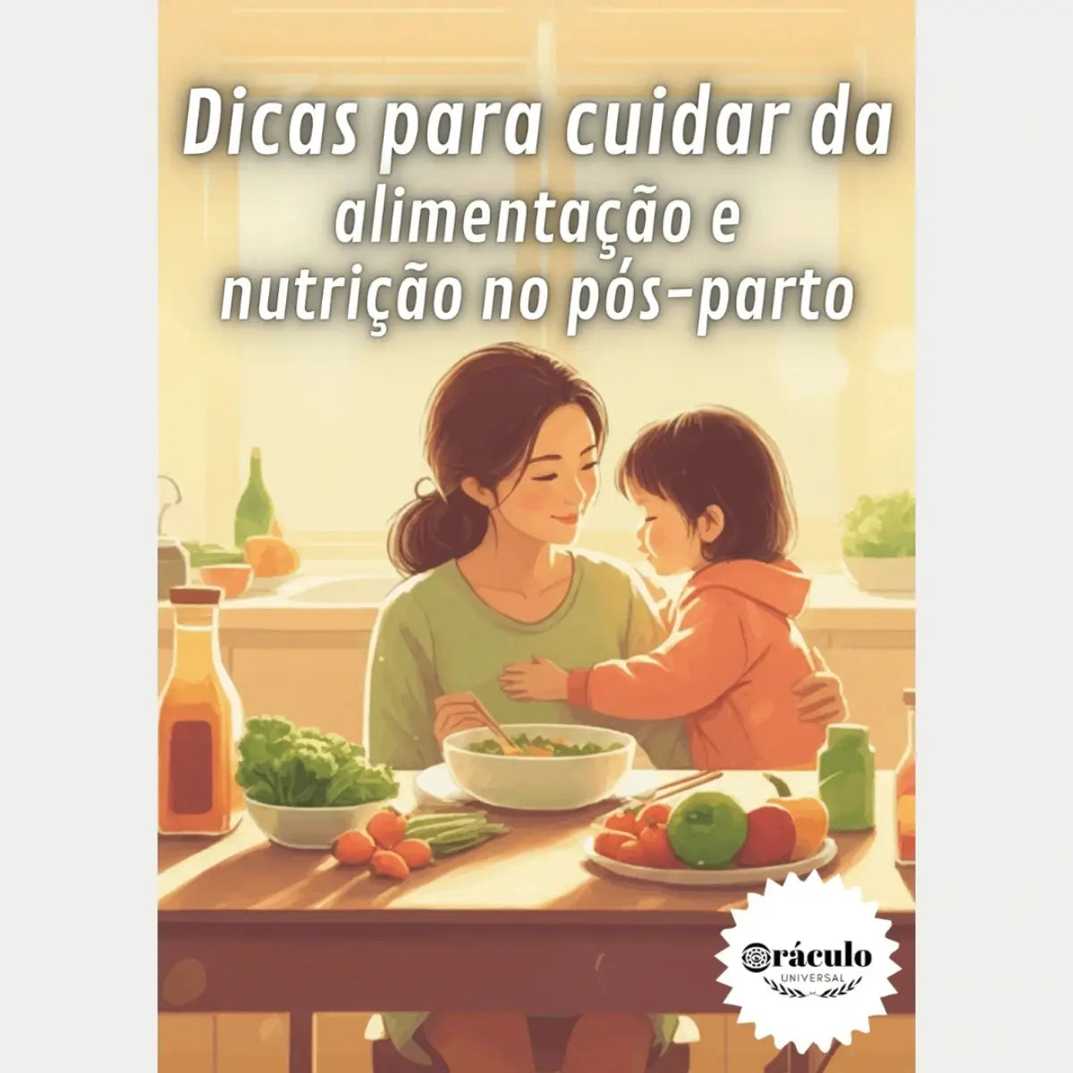 Audiolivro "Dicas para Cuidar da Alimentação e Nutrição no Pós-Parto" – recomendações para fortalecer a saúde e a energia no pós-parto com escolhas alimentares saudáveis.