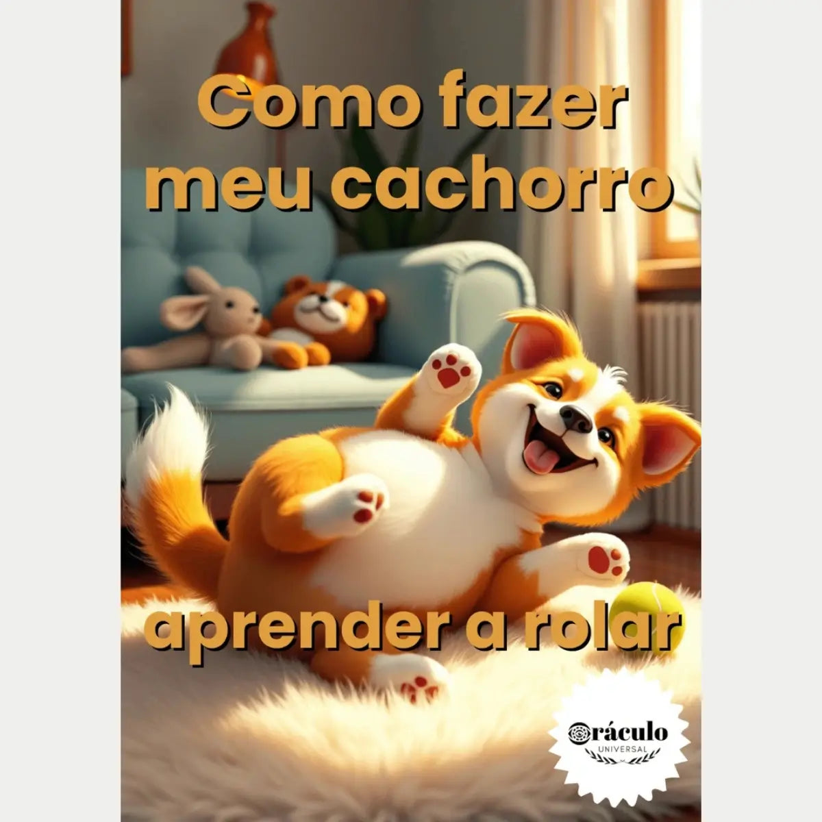 Audiolivro "Como Fazer Meu Cachorro Aprender a Rolar" – aprenda técnicas simples para ensinar seu cachorro a rolar, promovendo disciplina e diversão.