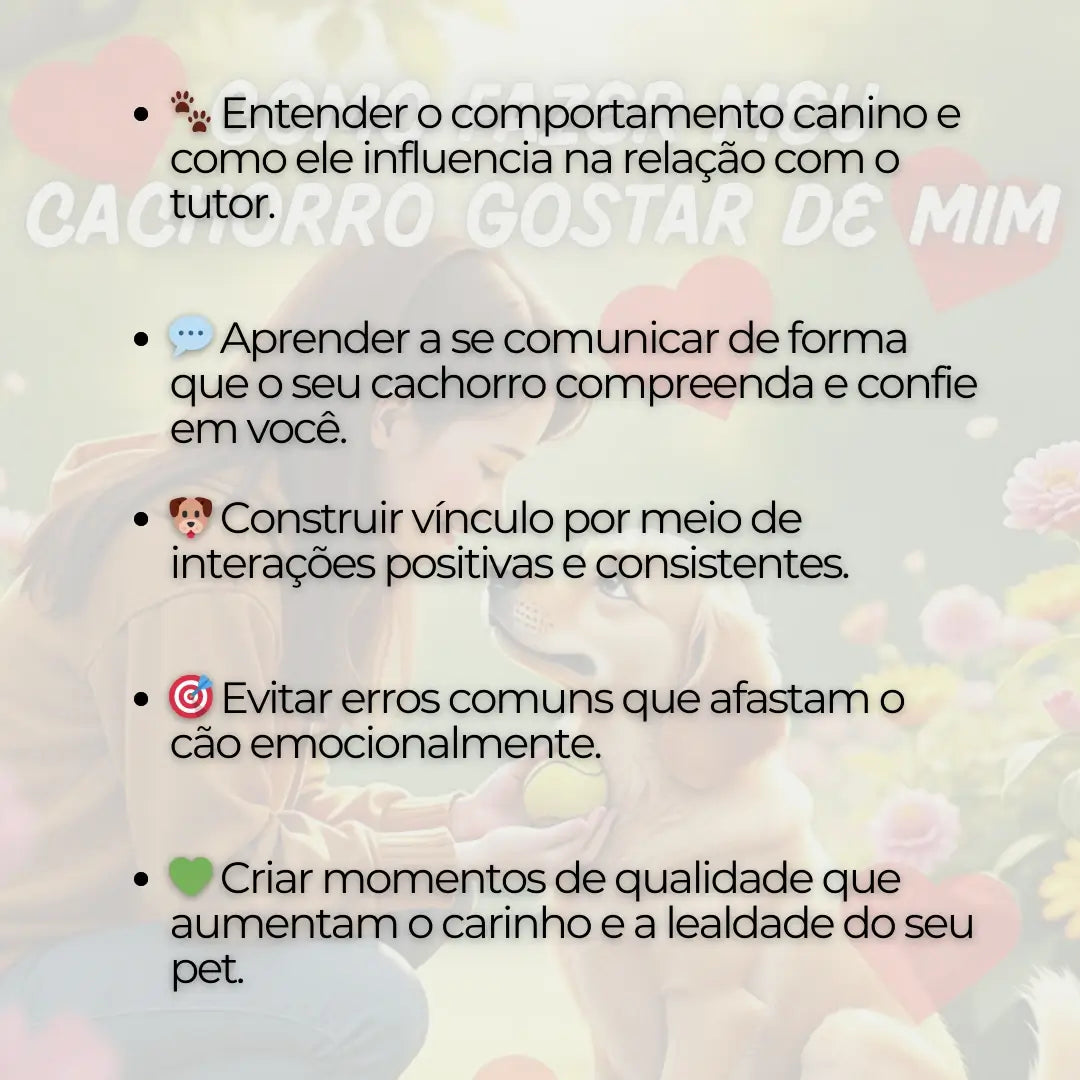 Adestramento de Cães Como Fazer meu Cachorro Gostar de mim