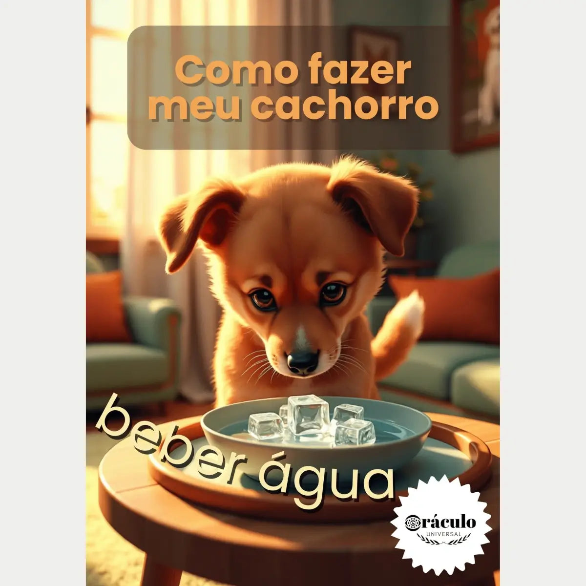 Audiolivro "Como Fazer Meu Cachorro Beber Água" – soluções para cachorros que não bebem água suficiente, prevenindo problemas de saúde.