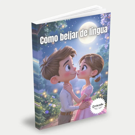 Capa do audiolivro "Como Beijar de Língua" – guia prático para aprender a beijar melhor, técnicas de beijo e dicas para impressionar.