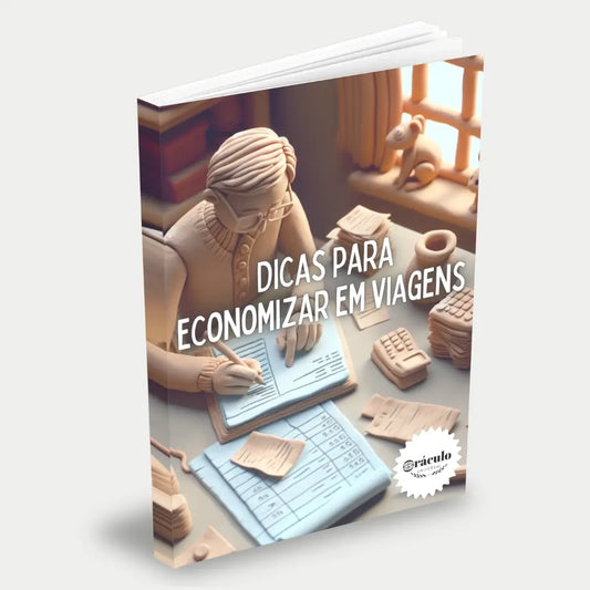 Capa do audiolivro "Como Economizar em uma Viagem" – guia com estratégias para reduzir custos em passagens, hospedagem, alimentação e passeios.