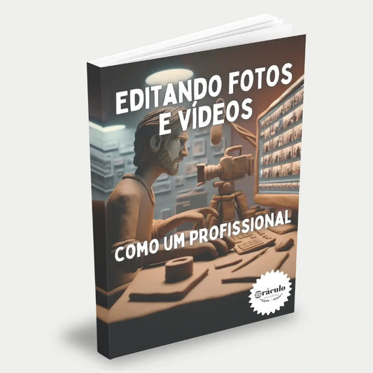 Capa do audiolivro "Como Editar Fotos e Vídeos de Forma Profissional" – guia completo com técnicas e ferramentas para edição profissional de imagens e vídeos.