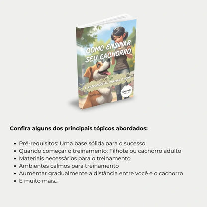 Livro "Como Ensinar seu Cachorro a Responder ao Chamar o Nome" – técnicas de treinamento canino para reforçar a obediência e melhorar a comunicação com seu cachorro.