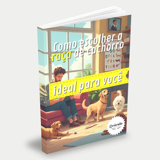 Capa do audiolivro "Como Escolher a Raça de Cachorro Ideal Para Você" – guia completo para escolher o cachorro perfeito com base no estilo de vida e preferências.