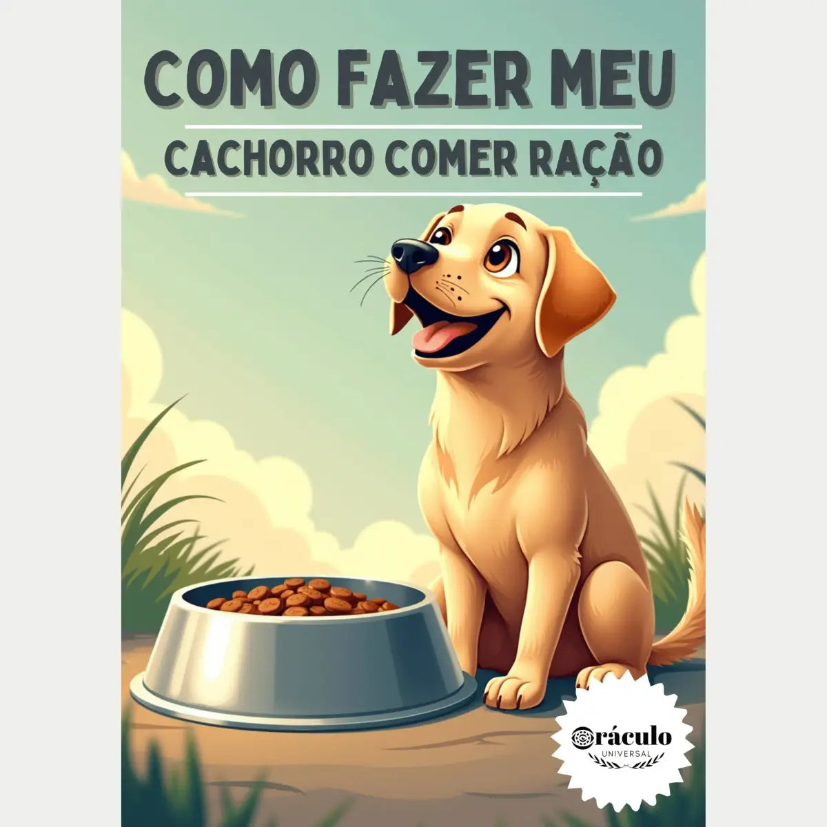 Audiolivro "Como Fazer Meu Cachorro Comer Ração" – técnicas para adaptar o paladar do cachorro, escolher a melhor ração e evitar problemas alimentares.