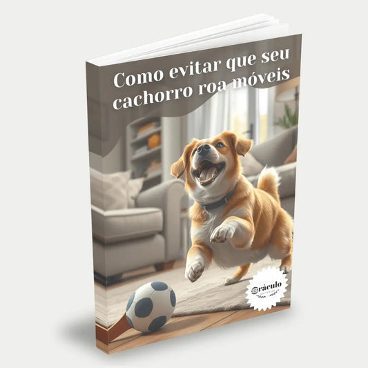 Capa do audiolivro "Como Evitar que seu Cachorro Roa Móveis" – dicas eficazes para prevenir comportamentos destrutivos em cachorros, protegendo seus móveis e objetos.