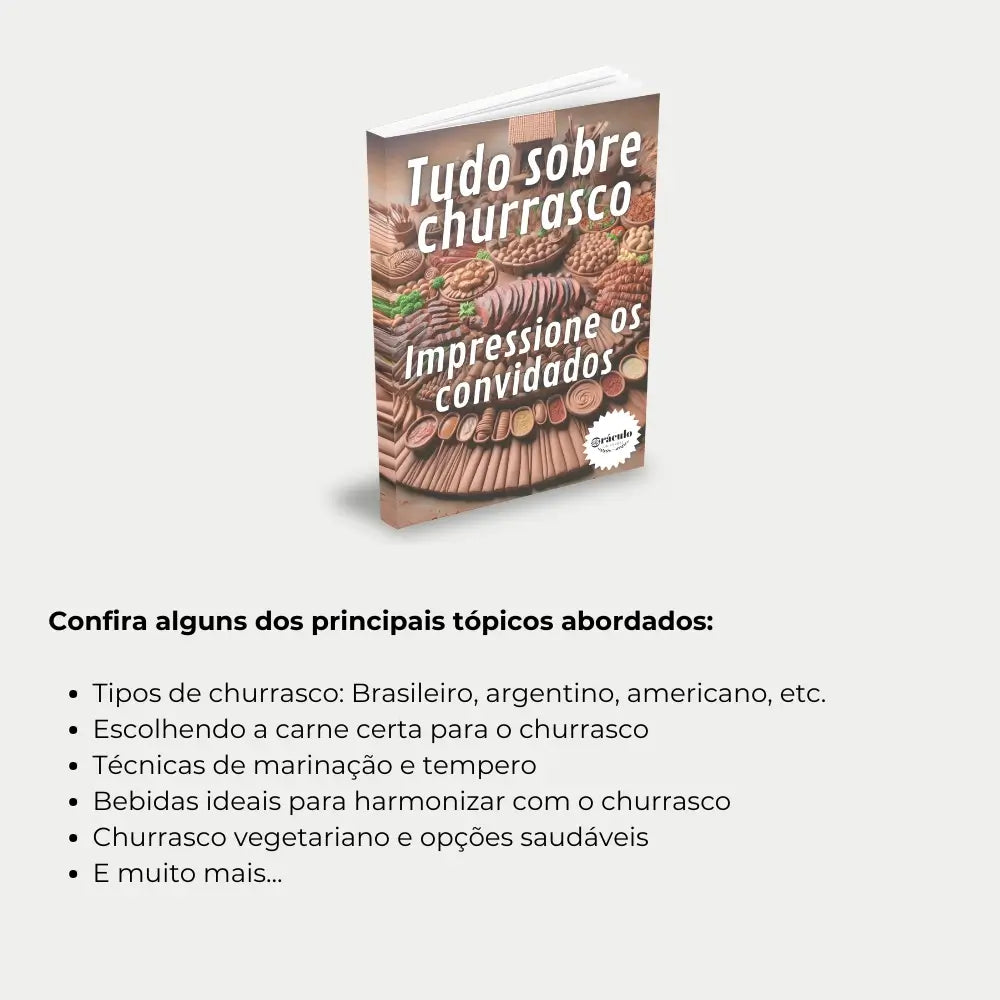 Livro "Como Fazer Churrasco - Guia Básico" – aprenda os segredos para fazer um churrasco delicioso, com técnicas e truques para iniciantes.