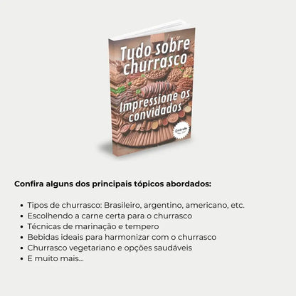 Livro "Como Fazer Churrasco - Guia Básico" – aprenda os segredos para fazer um churrasco delicioso, com técnicas e truques para iniciantes.