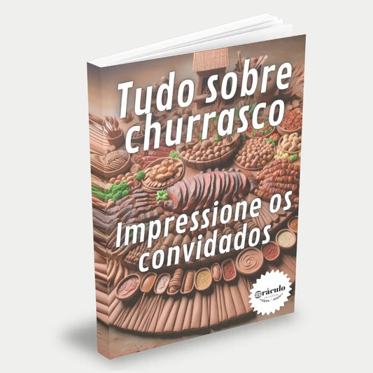 Capa do audiolivro "Como Fazer Churrasco - Guia Básico" – passo a passo para preparar o churrasco perfeito, com dicas de cortes de carne e temperos.