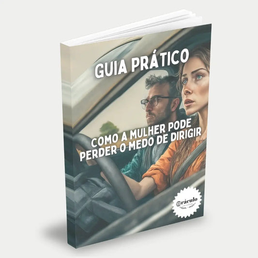 Capa do audiolivro "Como a Mulher Pode Perder o Medo de Dirigir" – guia para ajudar mulheres a superar o medo e ganhar confiança ao dirigir.