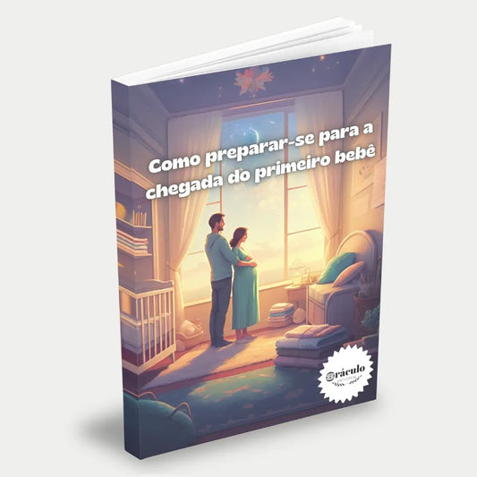 Capa do livro "Como Preparar-se para a Chegada do Primeiro Bebê" – guia essencial para mães de primeira viagem, com dicas para o cuidado e preparação para o bebê.