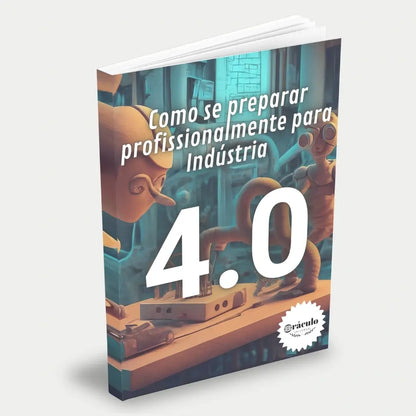 Capa do audiolivro "Como se Preparar Profissionalmente para Indústria 4.0" – guia prático sobre habilidades, tecnologia e tendências para se destacar no mercado digital.