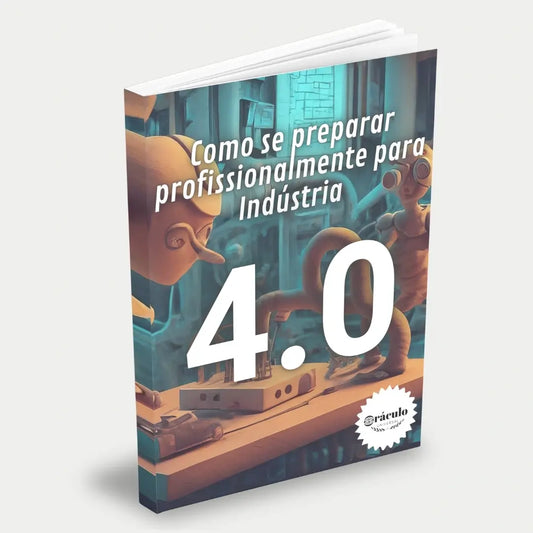 Capa do audiolivro "Como se Preparar Profissionalmente para Indústria 4.0" – guia prático sobre habilidades, tecnologia e tendências para se destacar no mercado digital.