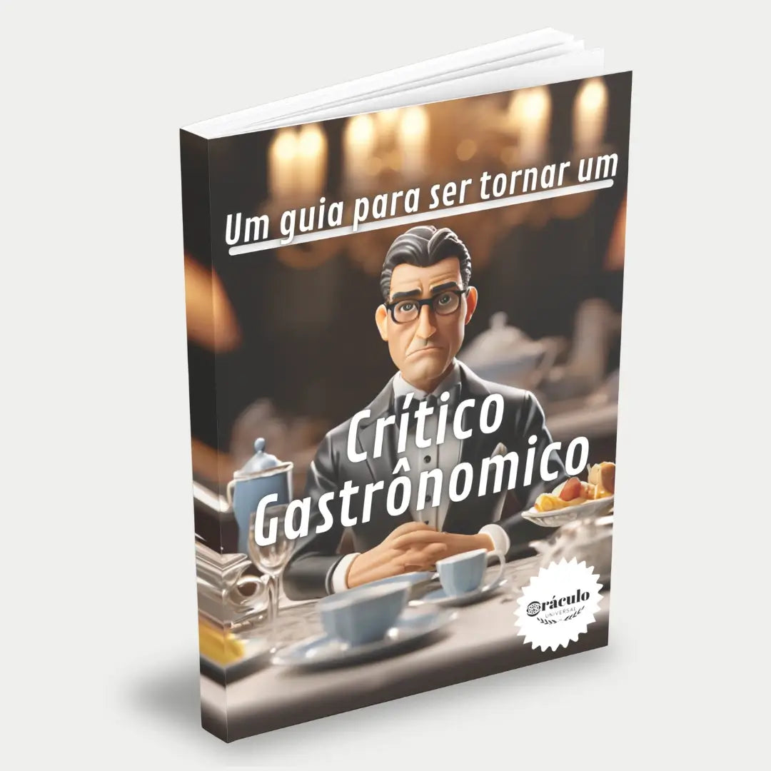Capa do audiolivro "Como se Tornar um Crítico Gastronômico" – guia completo para avaliar restaurantes, pratos e experiências culinárias com profissionalismo.