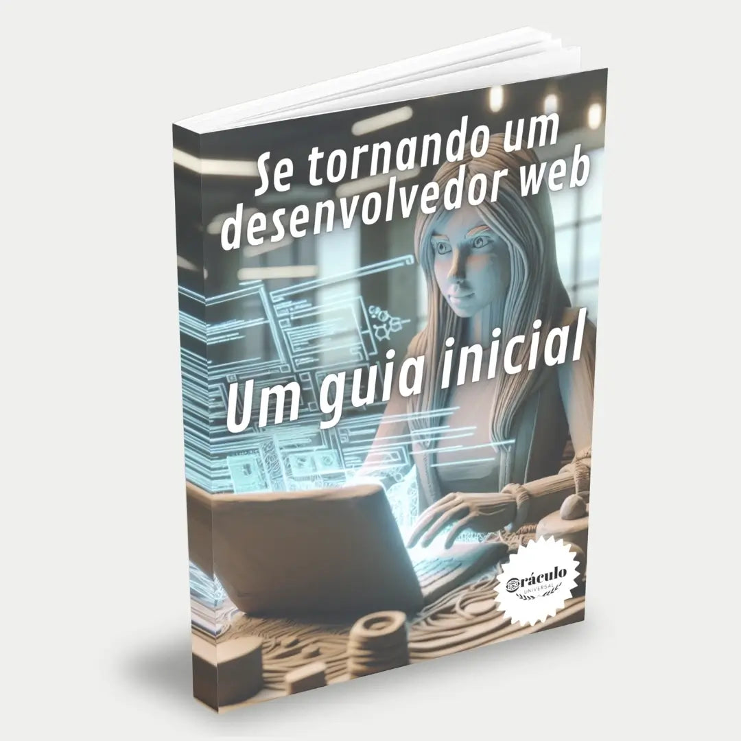 Capa do audiolivro "Como se Tornar um Desenvolvedor Web" – guia completo para iniciantes aprenderem programação e começarem na carreira de desenvolvimento web.