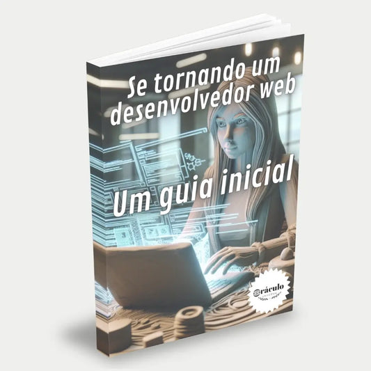 Capa do audiolivro "Como se Tornar um Desenvolvedor Web" – guia completo para iniciantes aprenderem programação e começarem na carreira de desenvolvimento web.