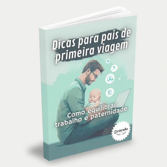 Capa do audiolivro "Dicas para Pais de Primeira Viagem: Como Equilibrar Trabalho e Paternidade" – guia prático para pais recém-chegados, com dicas para conciliar carreira e vida familiar.