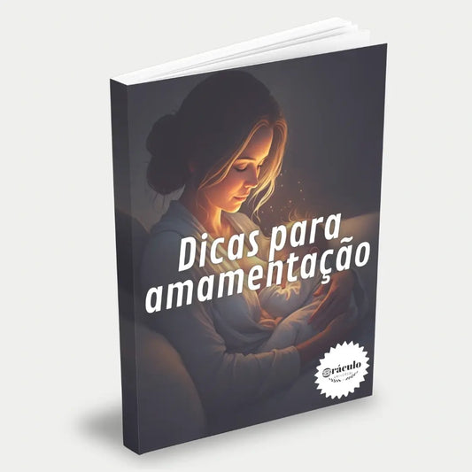 Capa do audiolivro "Dicas para Amamentação" – guia prático com orientações essenciais para uma amamentação tranquila e saudável para mãe e bebê.
