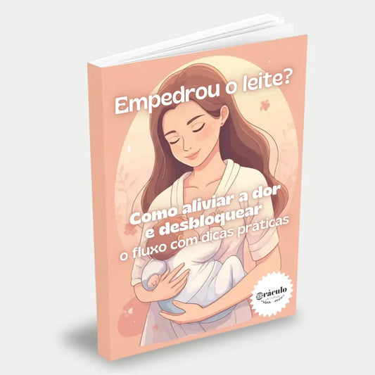 Capa do audiolivro "Empedrou o Leite? Como Aliviar a Dor e Desbloquear o Fluxo com Dicas Práticas" – guia com técnicas eficazes para aliviar o leite empedrado e facilitar a amamentação.