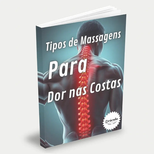 Capa do audiolivro "Tipos de Massagens para as Costas" – guia com técnicas de massagem para aliviar dores, relaxar músculos e melhorar o bem-estar.