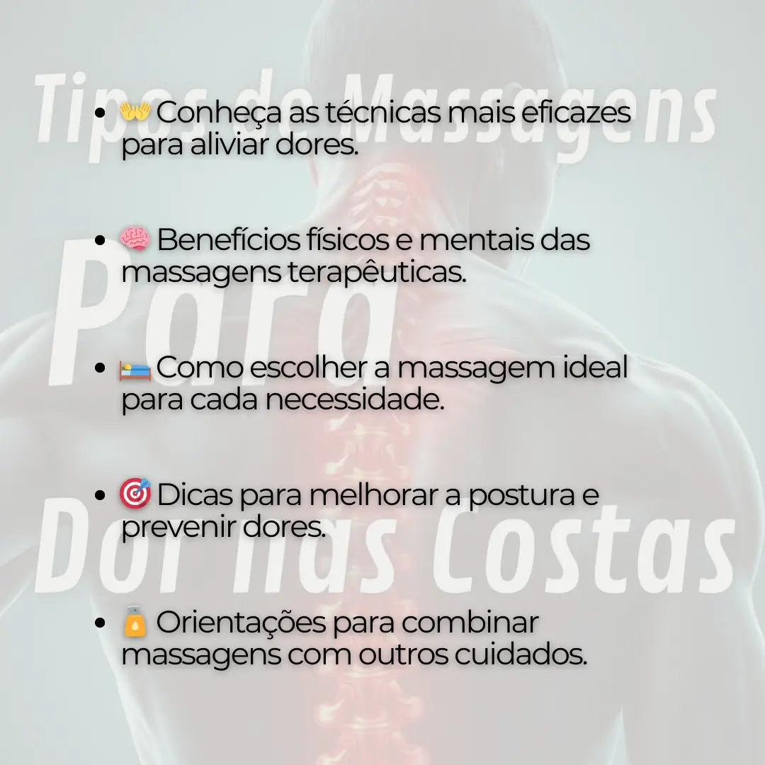 Tipos de Massagens para as Costas